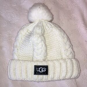 NEW Without tags UGG ​Australia Pom-Pom Knit Beanie Beige Women's